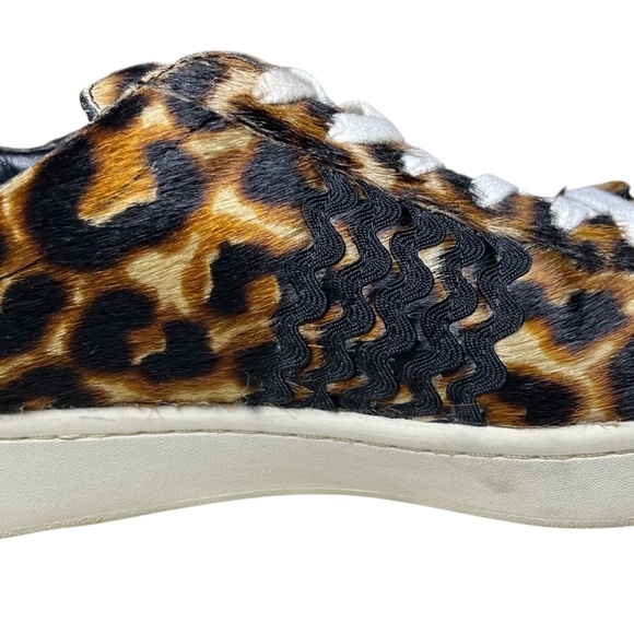 Loeffler Randall Elliot Calf Hair Leopard Print Fashion Sneakers Women's Size 8 - Picture 8 of 14